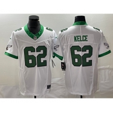 Men's Nike Philadelphia Eagles #62 Jason Kelce White 2023 F.U.S.E. Vapor Untouchable Stitched Football Jersey