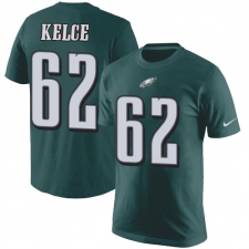 Nike Philadelphia Eagles #62 Jason Kelce Green Rush Pride Name & Number T-Shirt