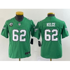Youth Nike Philadelphia Eagles #62 Jason Kelce Green 2023 F.U.S.E. Vapor Untouchable C Stitched Football Jersey