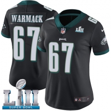 Women's Nike Philadelphia Eagles #67 Chance Warmack Black Alternate Vapor Untouchable Limited Player Super Bowl LII NFL Jersey