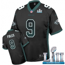 Men's Nike Philadelphia Eagles #9 Nick Foles Limited Black Drift Fashion Super Bowl LII NFL Jersey