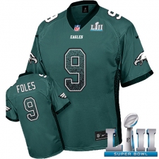 Men's Nike Philadelphia Eagles #9 Nick Foles Limited Midnight Green Drift Fashion Super Bowl LII NFL Jersey