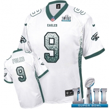 Men's Nike Philadelphia Eagles #9 Nick Foles Limited White Drift Fashion Super Bowl LII NFL Jersey
