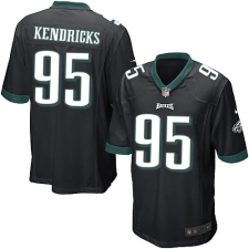 Men's Nike Philadelphia Eagles #95 Mychal Kendricks Game Black Alternate NFL Jersey
