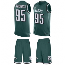 Men's Nike Philadelphia Eagles #95 Mychal Kendricks Limited Midnight Green Tank Top Suit NFL Jersey
