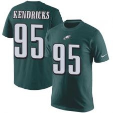 Nike Philadelphia Eagles #95 Mychal Kendricks Green Rush Pride Name & Number T-Shirt