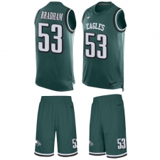 Men's Nike Philadelphia Eagles #53 Nigel Bradham Limited Midnight Green Tank Top Suit NFL Jersey