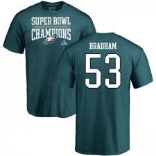 Nike Philadelphia Eagles #53 Nigel Bradham Green Super Bowl LII Champions T-Shirt