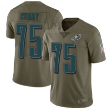 Youth Nike Philadelphia Eagles #75 Vinny Curry Limited Olive 2017 Salute to Service NFL Jersey
