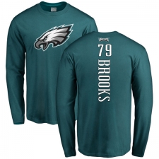 Nike Philadelphia Eagles #79 Brandon Brooks Green Backer Long Sleeve T-Shirt