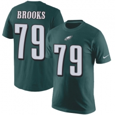 Nike Philadelphia Eagles #79 Brandon Brooks Green Rush Pride Name & Number T-Shirt