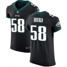 Men's Nike Philadelphia Eagles #58 Jordan Hicks Black Alternate Vapor Untouchable Elite Player NFL Jersey