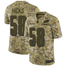 Men's Nike Philadelphia Eagles #58 Jordan Hicks Limited Camo 2018 Salute to Service NFL Jersey