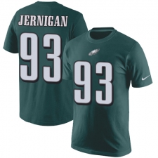 Nike Philadelphia Eagles #93 Timmy Jernigan Green Rush Pride Name & Number T-Shirt