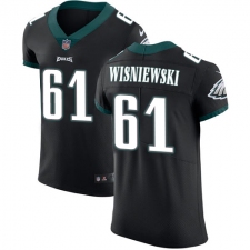 Men's Nike Philadelphia Eagles #61 Stefen Wisniewski Black Alternate Vapor Untouchable Elite Player NFL Jersey