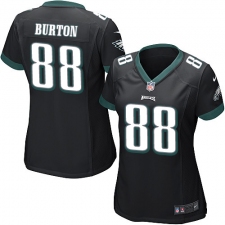Women's Nike Philadelphia Eagles #88 Trey Burton Game Black Alternate NFL Jersey