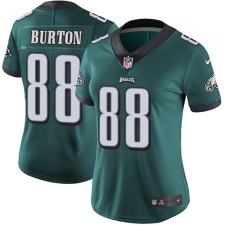 Women's Nike Philadelphia Eagles #88 Trey Burton Midnight Green Team Color Vapor Untouchable Limited Player NFL Jersey