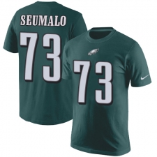 Nike Philadelphia Eagles #73 Isaac Seumalo Green Rush Pride Name & Number T-Shirt