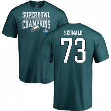 Nike Philadelphia Eagles #73 Isaac Seumalo Green Super Bowl LII Champions T-Shirt