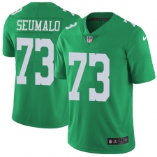 Youth Nike Philadelphia Eagles #73 Isaac Seumalo Limited Green Rush Vapor Untouchable NFL Jersey