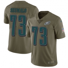 Youth Nike Philadelphia Eagles #73 Isaac Seumalo Limited Olive 2017 Salute to Service NFL Jersey
