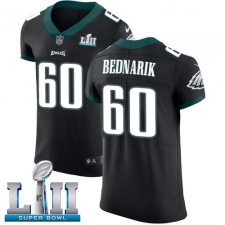 Men's Nike Philadelphia Eagles #60 Chuck Bednarik Black Vapor Untouchable Elite Player Super Bowl LII NFL Jersey