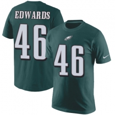 Nike Philadelphia Eagles #46 Herman Edwards Green Rush Pride Name & Number T-Shirt