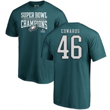 Nike Philadelphia Eagles #46 Herman Edwards Green Super Bowl LII Champions T-Shirt