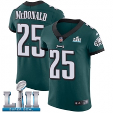 Men's Nike Philadelphia Eagles #25 Tommy McDonald Midnight Green Team Color Vapor Untouchable Elite Player Super Bowl LII NFL Jersey