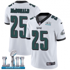 Men's Nike Philadelphia Eagles #25 Tommy McDonald White Vapor Untouchable Limited Player Super Bowl LII NFL Jersey