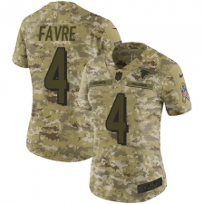 Women's Nike Atlanta Falcons #4 Brett Favre Limited Camo 2018 Salute to Service NFL Jersey