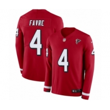 Youth Nike Atlanta Falcons #4 Brett Favre Limited Red Therma Long Sleeve NFL Jersey