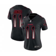Women's Atlanta Falcons #11 Julio Jones Limited Black Smoke Fashion Football Jersey
