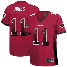 Women's Nike Atlanta Falcons #11 Julio Jones Elite Red Drift Fashion NFL Jersey