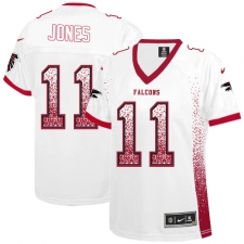 Women's Nike Atlanta Falcons #11 Julio Jones Elite White Drift Fashion NFL Jersey