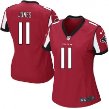 Women's Nike Atlanta Falcons #11 Julio Jones Game Red Team Color NFL Jersey