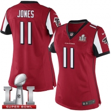 Women's Nike Atlanta Falcons #11 Julio Jones Red Team Color Super Bowl LI 51 Vapor Untouchable Limited Player NFL Jersey