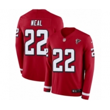 Youth Nike Atlanta Falcons #22 Keanu Neal Limited Red Therma Long Sleeve NFL Jersey