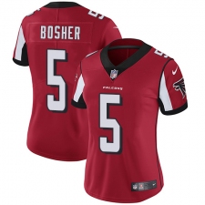 Women's Nike Atlanta Falcons #5 Matt Bosher Elite Red Team Color NFL Jersey