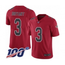 Men's Atlanta Falcons #3 Matt Bryant Limited Red Rush Vapor Untouchable 100th Season Football Jersey