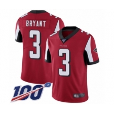 Men's Atlanta Falcons #3 Matt Bryant Red Team Color Vapor Untouchable Limited Player 100th Season Football Jersey