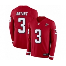 Men's Nike Atlanta Falcons #3 Matt Bryant Limited Red Therma Long Sleeve NFL Jersey