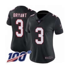 Women's Atlanta Falcons #3 Matt Bryant Black Alternate Vapor Untouchable Limited Player 100th Season Football Jersey