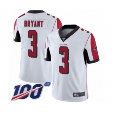 Youth Atlanta Falcons #3 Matt Bryant White Vapor Untouchable Limited Player 100th Season Football Jersey
