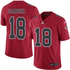 Men's Nike Atlanta Falcons #18 Taylor Gabriel Limited Red Rush Vapor Untouchable NFL Jersey