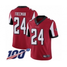 Men's Atlanta Falcons #24 Devonta Freeman Red Team Color Vapor Untouchable Limited Player 100th Season Football Jersey