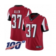 Men's Atlanta Falcons #37 Ricardo Allen Red Team Color Vapor Untouchable Limited Player 100th Season Football Jersey