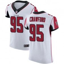 Men's Nike Atlanta Falcons #95 Jack Crawford White Vapor Untouchable Elite Player NFL Jersey