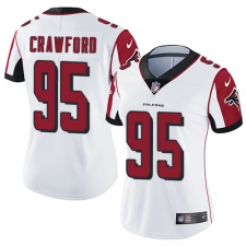 Women's Nike Atlanta Falcons #95 Jack Crawford Elite White NFL Jersey
