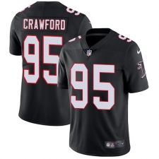 Youth Nike Atlanta Falcons #95 Jack Crawford Black Alternate Vapor Untouchable Limited Player NFL Jersey